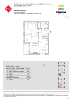 Mieszkanie, 53,71 m², 3 pokoje, piętro 4, oferta nr B7A-K1-4-49