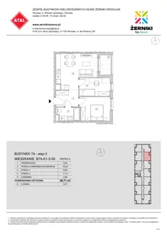 Mieszkanie, 49,71 m², 3 pokoje, piętro 5, oferta nr B7A-K1-5-56