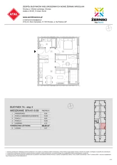 Mieszkanie, 49,44 m², 3 pokoje, piętro 5, oferta nr B7A-K1-5-59