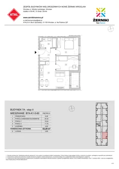 Mieszkanie, 53,29 m², 3 pokoje, piętro 5, oferta nr B7A-K1-5-60