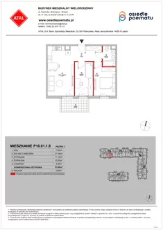 Mieszkanie, 53,99 m², 3 pokoje, piętro 1, oferta nr P10.01.1.8