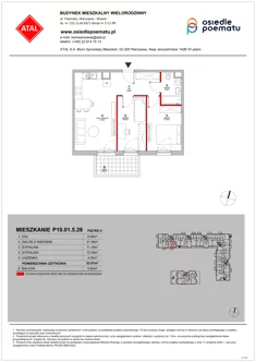 Mieszkanie, 53,97 m², 3 pokoje, piętro 5, oferta nr P10.01.5.28