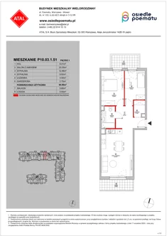 Mieszkanie, 60,96 m², 3 pokoje, piętro 1, oferta nr P10.03.1.51