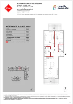 Mieszkanie, 60,96 m², 3 pokoje, piętro 3, oferta nr P10.03.3.57