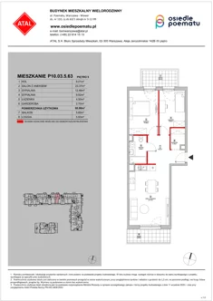 Mieszkanie, 60,98 m², 3 pokoje, piętro 5, oferta nr P10.03.5.63