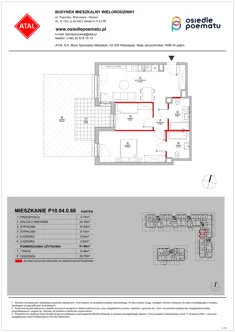 Mieszkanie, 61,90 m², 3 pokoje, parter, oferta nr P10.04.0.66