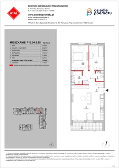 Mieszkanie, 72,26 m², 3 pokoje, piętro 5, oferta nr P10.04.5.95