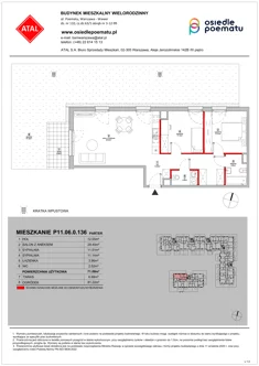 Mieszkanie, 71,08 m², 3 pokoje, parter, oferta nr P11.06.0.136