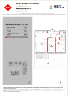 Mieszkanie, 56,13 m², 3 pokoje, parter, oferta nr P11.06.0.139