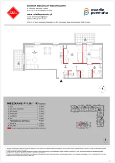 Mieszkanie, 71,19 m², 3 pokoje, piętro 1, oferta nr P11.06.1.143