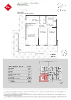 Mieszkanie, 73,08 m², 4 pokoje, parter, oferta nr B2-02