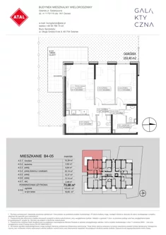 Mieszkanie, 73,08 m², 4 pokoje, parter, oferta nr B4-05