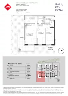 Mieszkanie, 73,08 m², 4 pokoje, parter, oferta nr B5-02