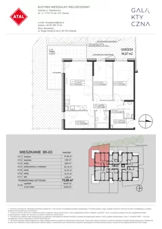 Mieszkanie, 73,08 m², 4 pokoje, parter, oferta nr B5-03