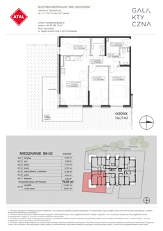 Mieszkanie, 72,83 m², 4 pokoje, parter, oferta nr B6-02