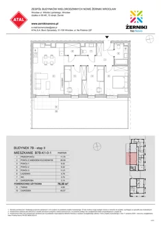 Mieszkanie, 78,30 m², 4 pokoje, parter, oferta nr B7B-K1-0-1