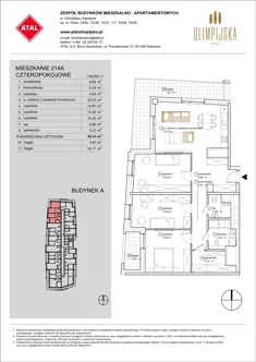 Mieszkanie, 92,41 m², 4 pokoje, piętro 17, oferta nr A-17-214A