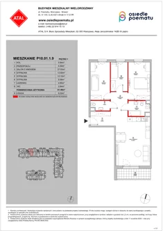 Mieszkanie, 81,49 m², 4 pokoje, piętro 1, oferta nr P10.01.1.9