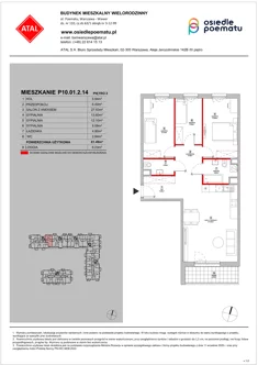 Mieszkanie, 81,49 m², 4 pokoje, piętro 2, oferta nr P10.01.2.14