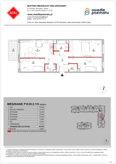 Mieszkanie, 80,28 m², 4 pokoje, piętro 2, oferta nr P10.05.2.110