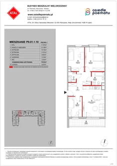 Mieszkanie, 76,93 m², 4 pokoje, piętro 1, oferta nr P9.01.1.10