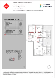 Mieszkanie, 84,17 m², 4 pokoje, piętro 4, oferta nr P11.06.4.166