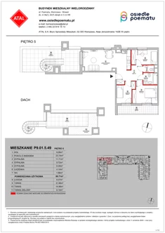 Mieszkanie, 68,71 m², 4 pokoje, piętro 5, oferta nr P9.01.5.49