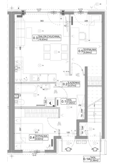 Mieszkanie, 51,15 m², 3 pokoje, parter, oferta nr 19