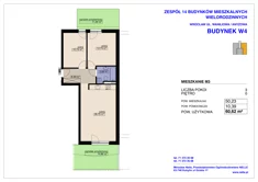 Mieszkanie, 60,62 m², 3 pokoje, parter, oferta nr W4/M3