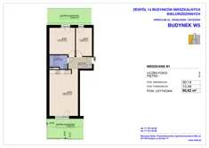 Mieszkanie, 60,62 m², 3 pokoje, parter, oferta nr W5/M1