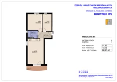 Mieszkanie, 62,41 m², 3 pokoje, piętro 1, oferta nr W5/M4