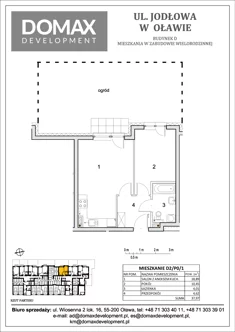 Mieszkanie, 37,97 m², 2 pokoje, parter, oferta nr D2/P0/1