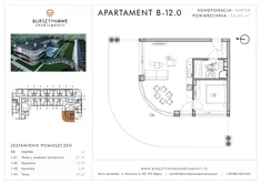 Apartament inwestycyjny, 53,40 m², 2 pokoje, parter, oferta nr B-12.0
