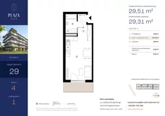 Mieszkanie, 29,51 m², 1 pokój, piętro 4, oferta nr B4M29