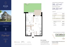 Mieszkanie, 35,12 m², 2 pokoje, parter, oferta nr B5M1