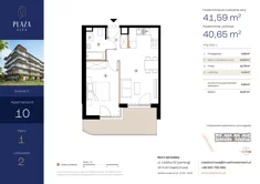 Mieszkanie, 41,59 m², 2 pokoje, piętro 1, oferta nr B5M10