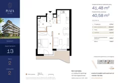 Mieszkanie, 41,48 m², 2 pokoje, piętro 2, oferta nr B5M13
