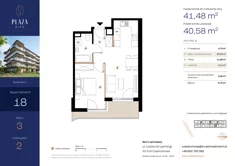 Mieszkanie, 41,48 m², 2 pokoje, piętro 3, oferta nr B5M18