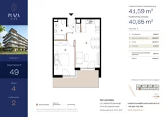 Mieszkanie, 41,59 m², 2 pokoje, piętro 4, oferta nr B6M49