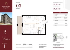 Mieszkanie, 39,51 m², 2 pokoje, parter, oferta nr Budynek 1 Mieszkanie 5