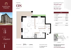 Mieszkanie, 52,65 m², 2 pokoje, parter, oferta nr Budynek 1 Mieszkanie 8