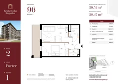 Mieszkanie, 39,51 m², 2 pokoje, parter, oferta nr Budynek 1 Mieszkanie 96