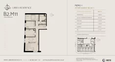 Mieszkanie, 86,51 m², 3 pokoje, piętro 1, oferta nr B2.M11