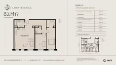 Mieszkanie, 95,03 m², 3 pokoje, piętro 2, oferta nr B2.M17