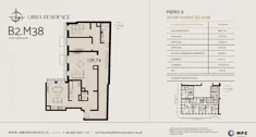 Mieszkanie, 129,74 m², 4 pokoje, piętro 5, oferta nr B2.M38