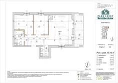 Mieszkanie, 55,10 m², 3 pokoje, piętro 1, oferta nr G1-20