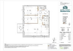 Mieszkanie, 55,42 m², 3 pokoje, piętro 3, oferta nr G1-38