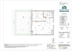 Mieszkanie, 38,32 m², 2 pokoje, parter, oferta nr G1-8