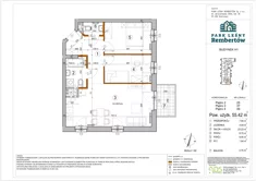 Mieszkanie, 55,42 m², 3 pokoje, piętro 3, oferta nr H1-37