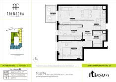 Mieszkanie, 61,60 m², 3 pokoje, piętro 1, oferta nr B1/2